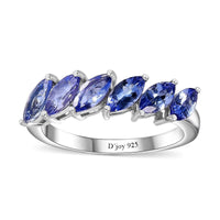Tanzanite Ring in Platinum Over Sterling Silver (Size 10.0) 1.85 ctw