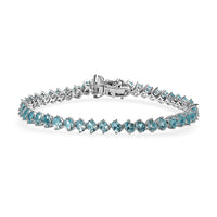 Grandidierite Tennis Bracelet in Platinum Over Sterling Silver (8.00 In) 9.00 ctw