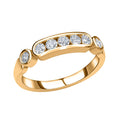 Moissanite Ring in Platinum Over Sterling Silver (Size 7) 0.50 ctw - Sticky add to cart bar