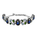 D'Joy Artisan Crafted Malagasy Labradorite and Multi Gemstone Bracelet in Sterling Silver (7.25-8.50In) 41.50 ctw - Sticky add to cart bar