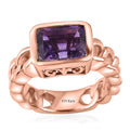 Karis Moroccan Amethyst Solitaire Ring in 18K RG Plated (Size 9.0) 2.15 ctw - Sticky add to cart bar