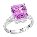 Certified & Appraised Rhapsody 950 Platinum AAAA Patroke Kunzite, Diamond (E-F, VS) (0.20 cts) Ring (Size 8.0) (6.30 g) 6.85 ctw - Sticky add to cart bar