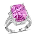 Certified & Appraised Rhapsody 950 Platinum AAAA Patroke Kunzite, Diamond (E-F, VS) (0.31 cts) Ring (Size 6.0) (10.25 g) 14.30 ctw - Sticky add to cart bar