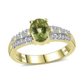 Luxoro 14K Green Gold AAA Natural Arikanga Tourmaline and G-H I2 Diamond Ring (Size 6.0) 4.50 Grams 1.15 ctw - Sticky add to cart bar