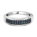 Diamond Twin Row Ring in Platinum Over Sterling Silver - Sticky add to cart bar