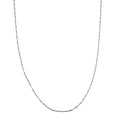 Rhodium Over Sterling Silver 1.1mm Water Wave Chain 20 Inches with Lobster Lock 1.35 Grams - Sticky add to cart bar