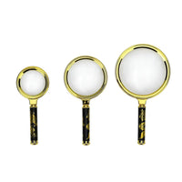 3pcs Magnifiers Glasses with Dragan Pattern Dandle - 60*140mm 5X, 80*160mm 3X and 100*180mm 2X