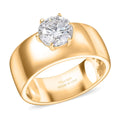 D'Joy Moissanite (Rnd 7mm) Ring in 18K Vermeil YG Over Sterling Silver (Size 10.0) 1.15 ctw - Sticky add to cart bar