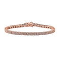 D'Joy Natural Pink Diamond I3 2.00 ctw Floral Bracelet in Vermeil Rose Gold Over Sterling Silv (7.50 In) - Sticky add to cart bar