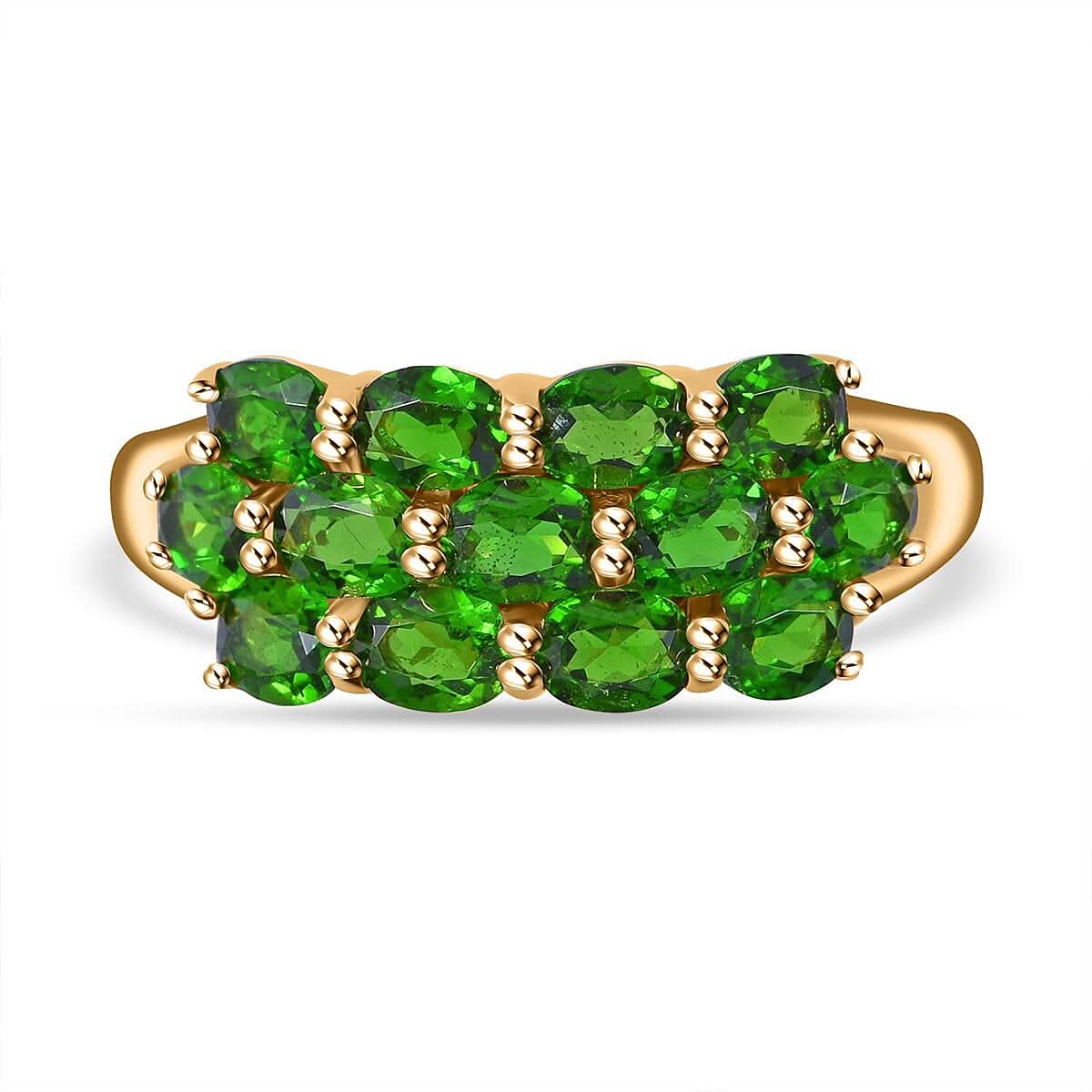 Chrome Diopside Ring in Vermeil YG Over Sterling Silver (Size 10.0) 2.50 ctw