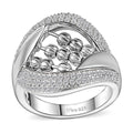 Moissanite 1.00 ctw Ring in Platinum Over Sterling Silver (Size 6.0) - Sticky add to cart bar