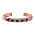 Artisan Crafted Thai Black Spinel Creature Cuff Bracelet in 14K Rose Gold Over Copper with Magnet (7.25 In) 7.80 ctw - Sticky add to cart bar