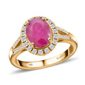 Iliana 18K Yellow Gold AAA Montepuez Ruby and SI Diamond Ring (Size 10.0) 5.07 Grams 2.35 ctw - Sticky add to cart bar