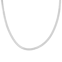 Sterling Silver Textured Snake Necklace 18 Inches 3.50 Grams