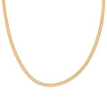 14K Yellow Gold Over Sterling Silver Textured Snake Chain Necklace 18 Inches 3.50 Grams - Sticky add to cart bar