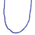 AAA Tanzanite Beaded Necklace 18-20 Inches in Rhodium Over Sterling Silver 60.00 ctw - Sticky add to cart bar