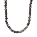 Malagasy Labradorite Beaded Necklace 18 Inches in Rhodium Over Sterling Silver 250.00 ctw - Sticky add to cart bar