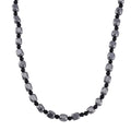 Terahertz and Shungite Beaded Necklace 20 Inches in Rhodium Over Sterling Silver 284.45 ctw - Sticky add to cart bar