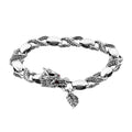 Bali Legacy Mozambique Garnet Dragon Head Bracelet in Sterling Silver (6.50 In) 0.15 ctw - Sticky add to cart bar