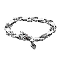 Bali Legacy Mozambique Garnet Dragon Head Bracelet in Sterling Silver (6.50 In) 0.15 ctw