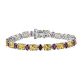 Epic Deal Sunfire Beryl, Blue Zircon Tennis Bracelet in Platinum Over Sterling Silver (6.50 In) 15.40 ctw - Sticky add to cart bar