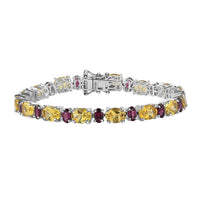 Epic Deal Sunfire Beryl, Blue Zircon Tennis Bracelet in Platinum Over Sterling Silver (6.50 In) 15.40 ctw