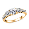 Lab Grown Diamond (F-G, VS) Ring in Platinum Over Sterling Silver (Size 8.0) 1.50 ctw - Sticky add to cart bar
