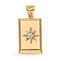 Diamond Pendant in Vermeil YG Over Sterling Silver