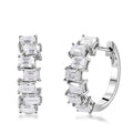 Moissanite Hoop Earrings in Platinum Over Sterling Silver 2.90 ctw - Sticky add to cart bar