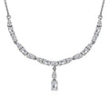 D'Joy Moissanite Y-Shape Necklace 18-20 Inches in Platinum Over Sterling Silver 4.70 ctw - Sticky add to cart bar