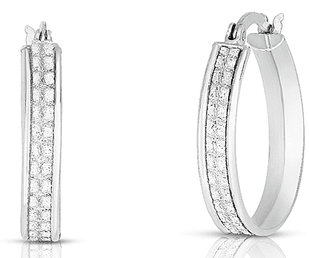 Sterling Silver 20mm Hoop Earrings 2.40 Grams