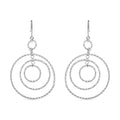 Sterling Silver Concentric Circle Hoop Earrings (2.90 g) - Sticky add to cart bar