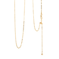 14K Yellow Gold Over Sterling Silver Link Chain Necklace 18-24 Inches 2.20 Grams