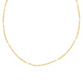 14K Yellow Gold Over Sterling Silver Oval Daisy Chain Necklace 24 Inches 3 Grams - Sticky add to cart bar