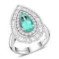 Chairman Vault Collection Certified & Appraised Rhapsody 950 Platinum AAAA Paraiba Tourmaline, Diamond (E-F, VS) (1.42 cts) Ring (Size 7.0) (13.21 g) 3.20 ctw - Sticky add to cart bar