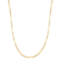 Italian 10K Yellow Gold T-Bar Necklace 20 Inches 4.40 Grams