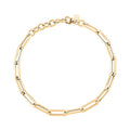 Italian 10K Yellow Gold Paperclip Bracelet (7-8In) 1.60 Grams - Sticky add to cart bar