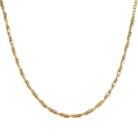 Italian 10K Yellow Gold Wave Torchon Necklace 18-20 Inches 11.05 Grams