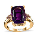 AAA Moroccan Amethyst, Ofiki Rubellite Ring in Vermeil YG Over Sterling Silver (Size 8.0) 6.25 ctw - Sticky add to cart bar