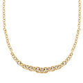 Italian Graduated Oval Rolo Necklace in 10K Yellow Gold 6.95 Grams 18-20 Inches - Sticky add to cart bar