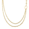 Italian Link Chain Necklace in 10K Yellow Gold 9.40 Grams 18-20 Inches - Sticky add to cart bar