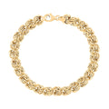 Italian 10K Yellow Gold Rosetta Link Bracelet (7.50 In) 4.44 Grams - Sticky add to cart bar
