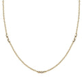 Italian Paperclip Station Necklace in 10K Yellow Gold 2.23 Grams 24 Inches - Sticky add to cart bar