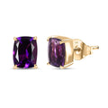 Luxoro 10K Yellow Gold AAA Moroccan Amethyst Solitaire Stud Earrings 2.80 ctw - Sticky add to cart bar