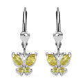 D'Joy Premium Sphene Butterfly Earrings in Rhodium Over Sterling Silver 0.85 ctw - Sticky add to cart bar