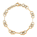 Italian 10K Yellow Gold Jolly Links Bracelet (7-8In) 3.5 Grams - Sticky add to cart bar
