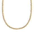Italian Hammered Faceted Rolo Necklace in 10K Yellow Gold 15.13 Grams 18 Inches - Sticky add to cart bar