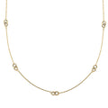 Italian Knot Stations Necklace in 10K Yellow Gold 2.20 Grams 20 Inches - Sticky add to cart bar