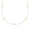 Italian Circle Stations Necklace in 10K Yellow Gold 1.95 Grams 20 Inches - Sticky add to cart bar