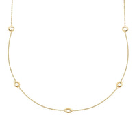 Italian Circle Stations Necklace in 10K Yellow Gold 1.95 Grams 20 Inches